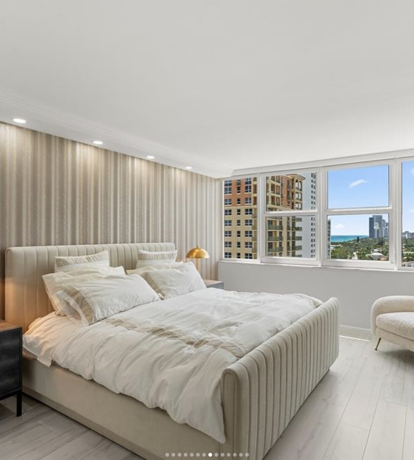 Bedroom with city view