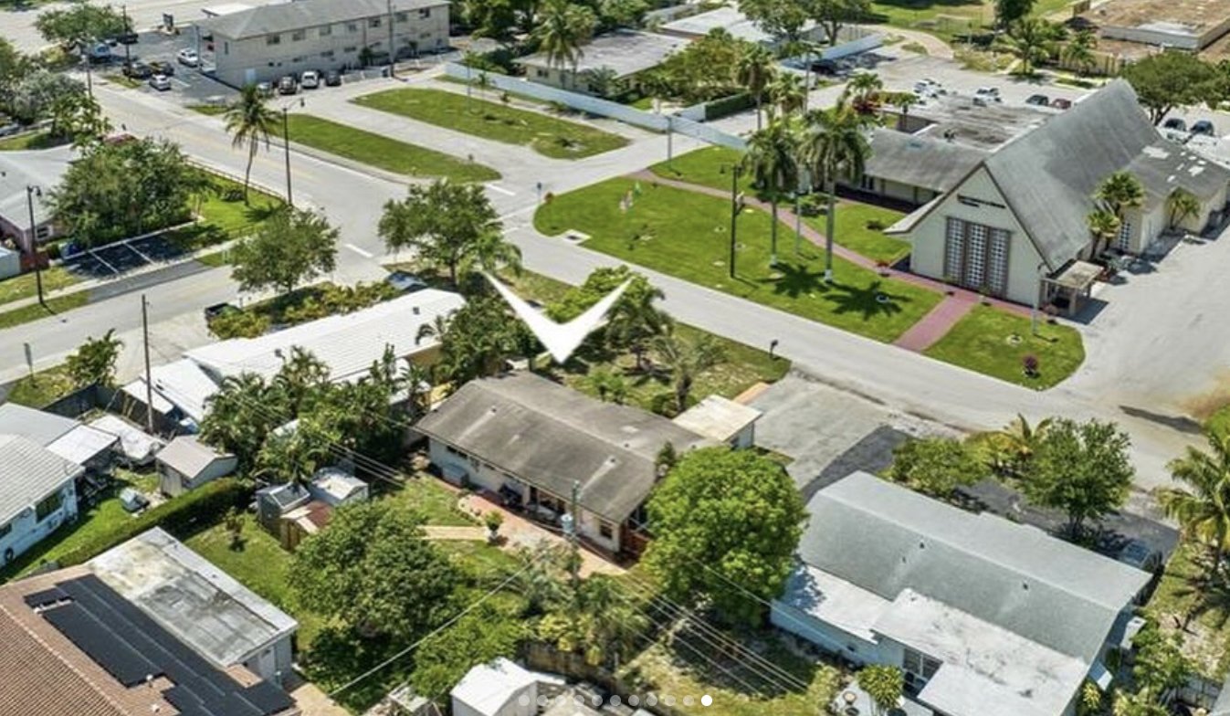 Aerial of the Pompano Beach neighborhood
